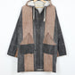 Vintage Brown Striped Snap-Button Jacket