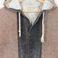 Vintage Brown Striped Snap-Button Jacket