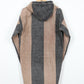 Vintage Brown Striped Snap-Button Jacket