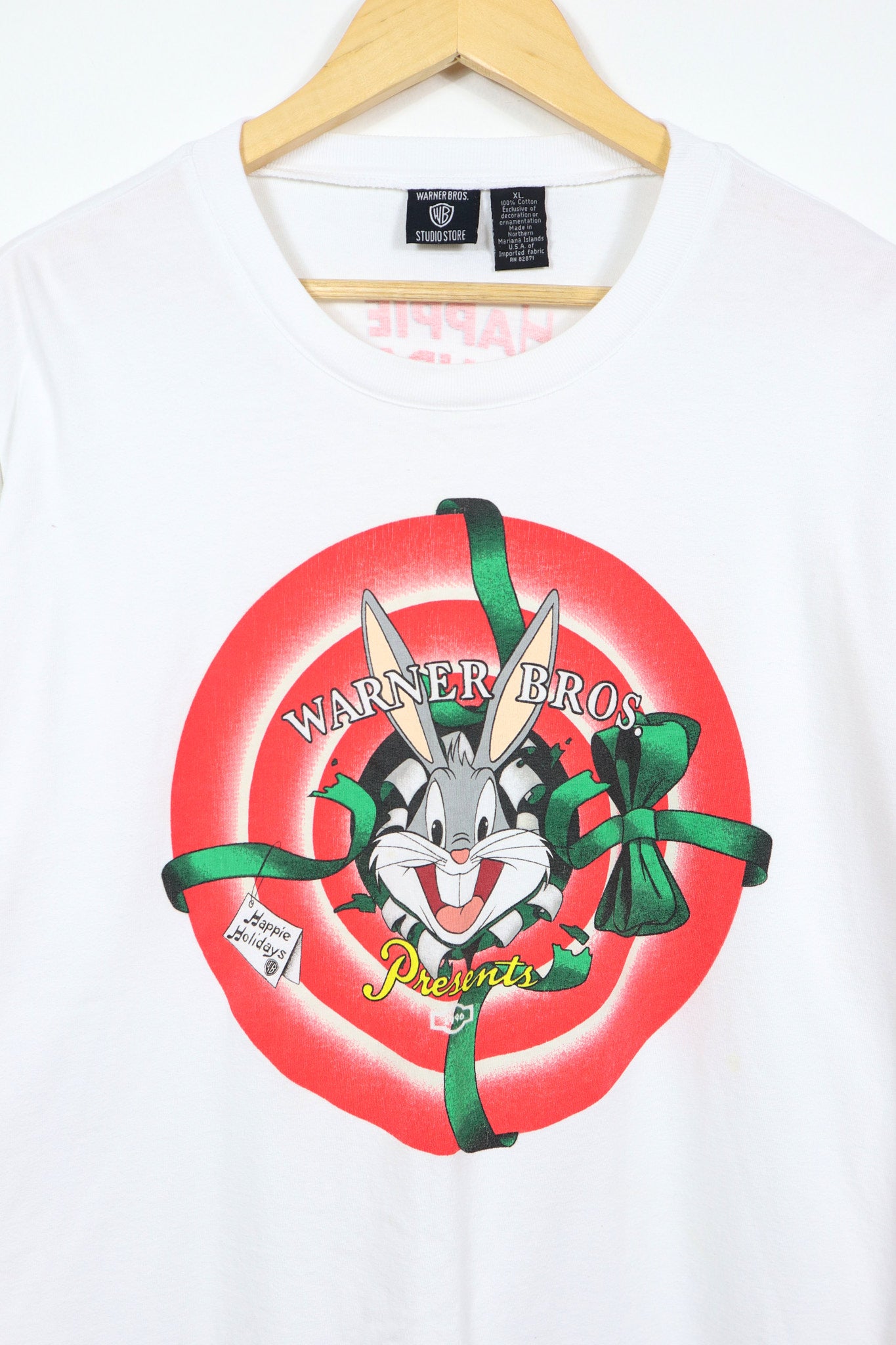 Vintage Bugs Bunny Happie Holidays Long Sleeve Tee