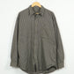 Black Pattern Flannel Button-Down Shirt