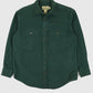 Vintage Heavyweight Green Flannel Button-Down Shirt