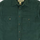 Vintage Heavyweight Green Flannel Button-Down Shirt