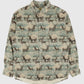 Vintage Buck Pattern Flannel Button-Down Shirt Image 0