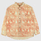 Vintage Faded Moose Pattern Flannel Button-Down Shirt Image 0