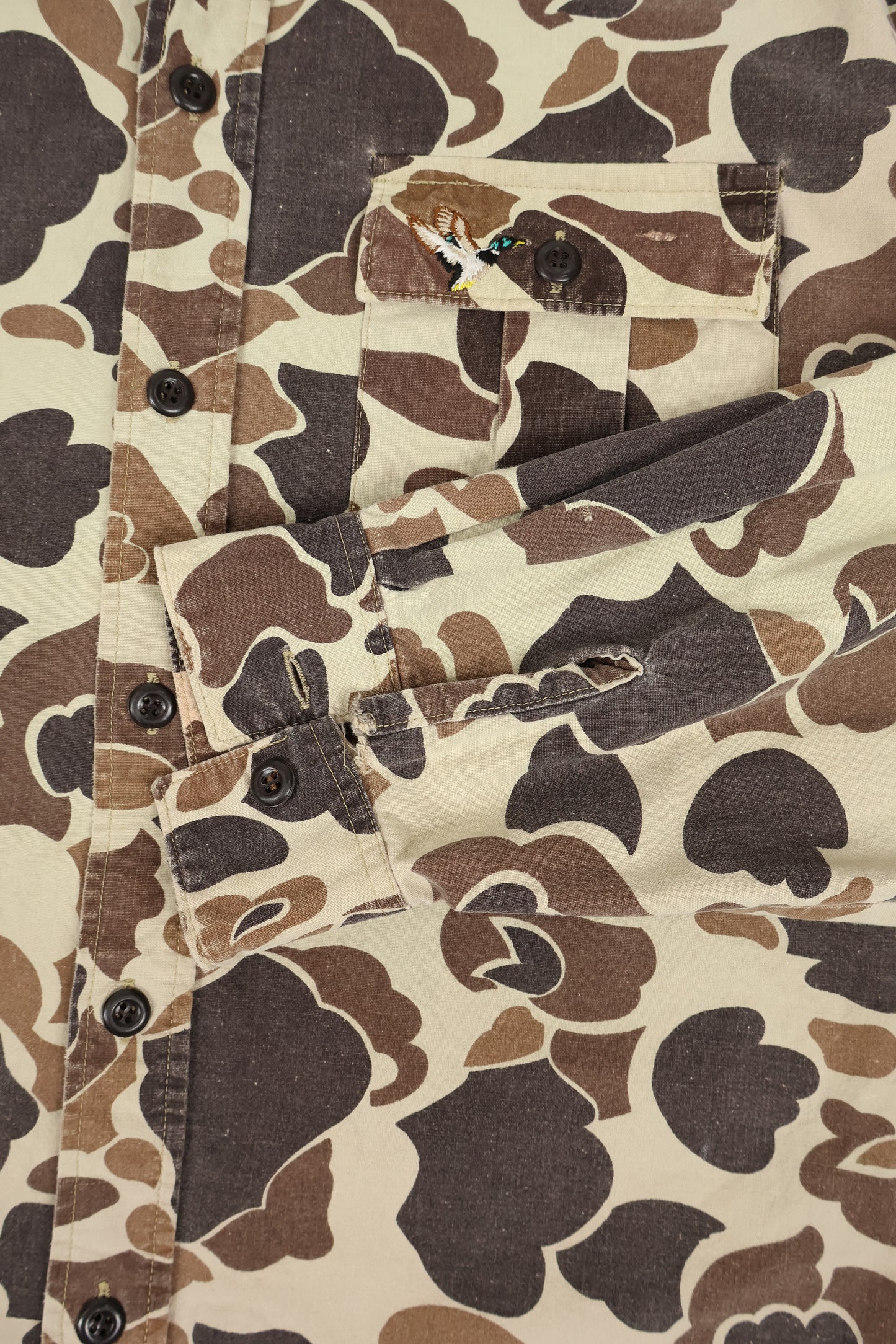 Vintage Camo Button-Down Shirt