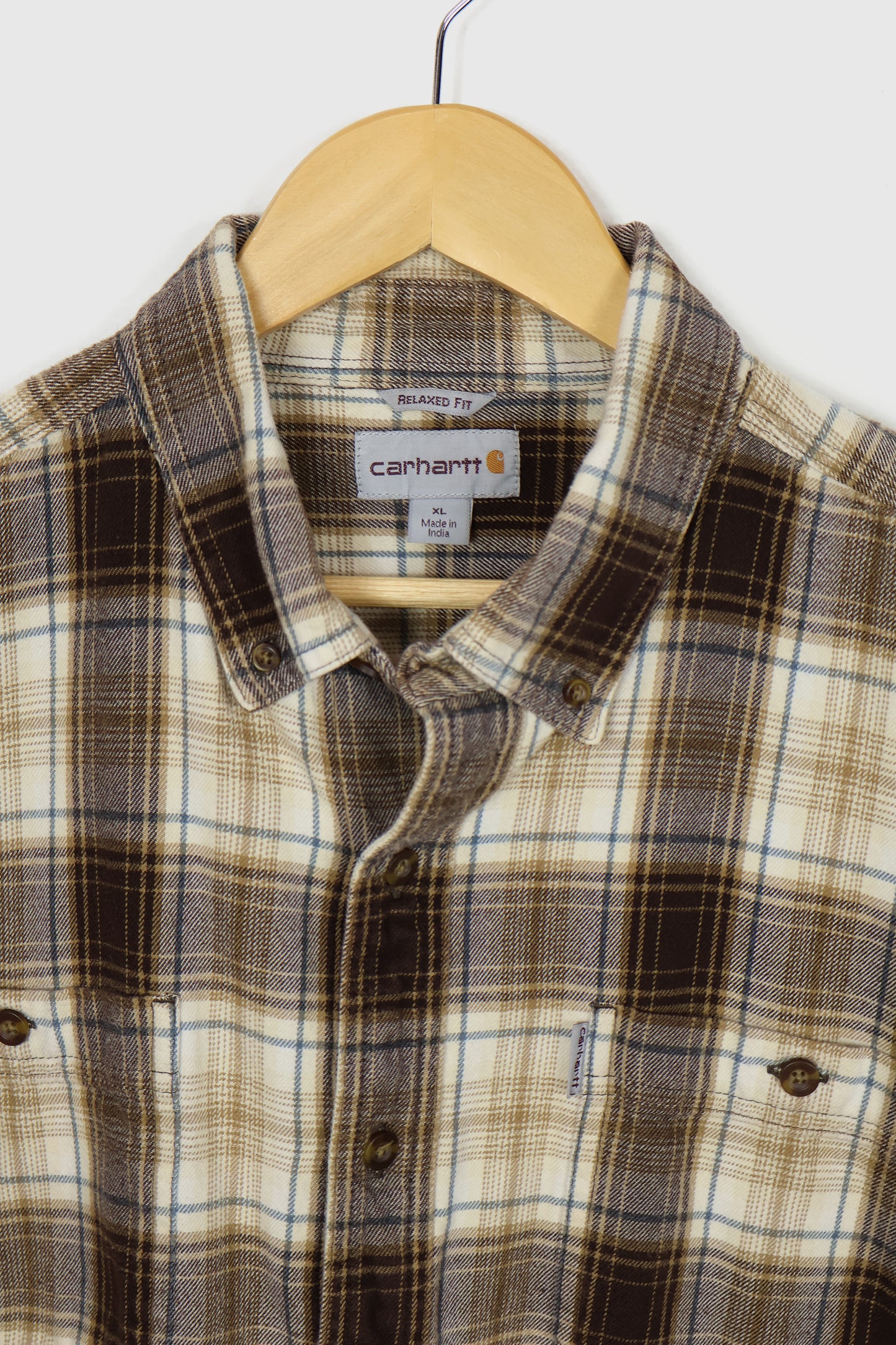 Vintage Carhartt Plaid Button-Down Shirt