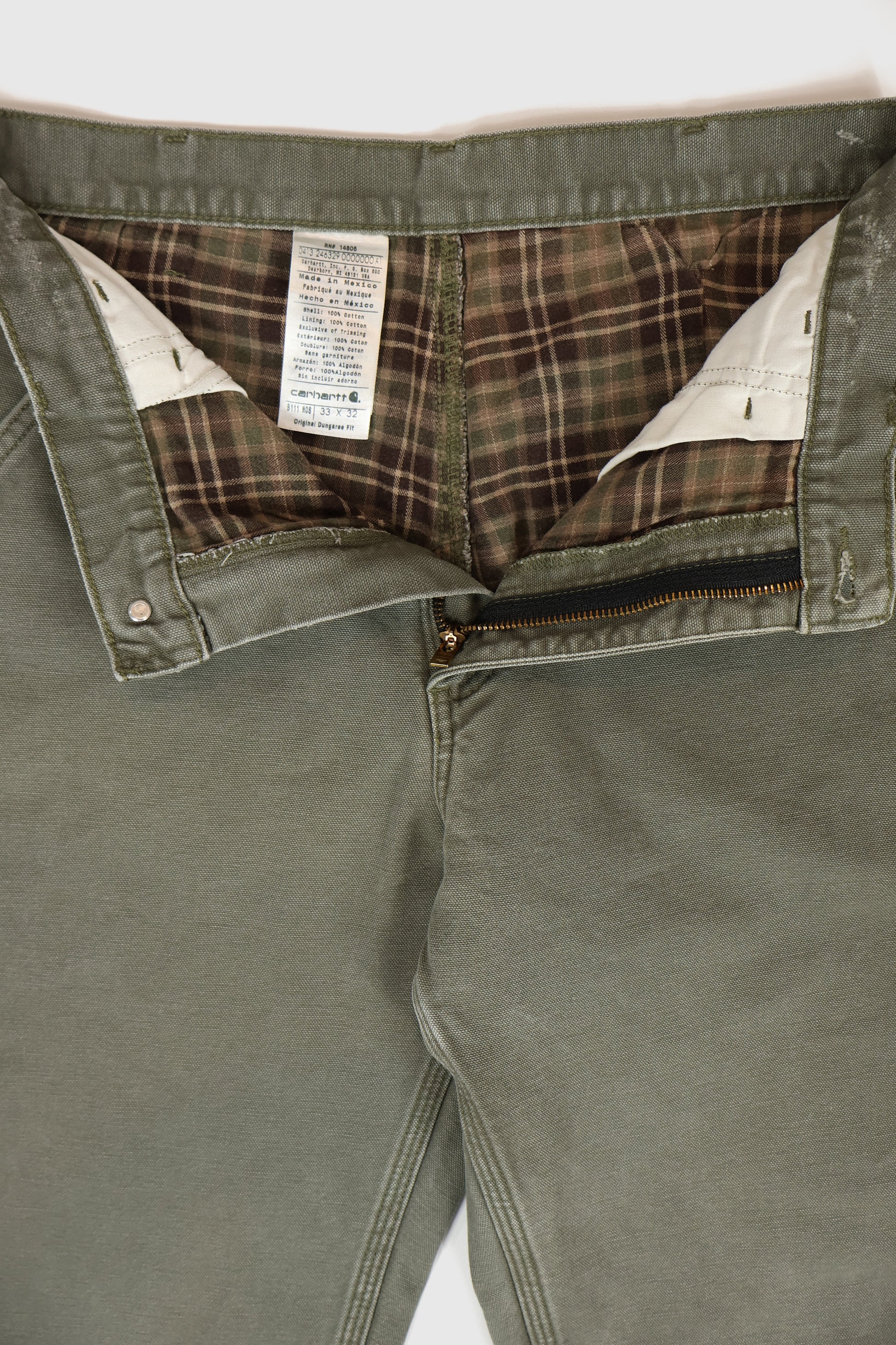 Vintage Carhartt Flannel Lined Carpenter Jeans Image 3
