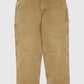 Vintage Carhartt Distressed Flannel Lined Pants Image 0