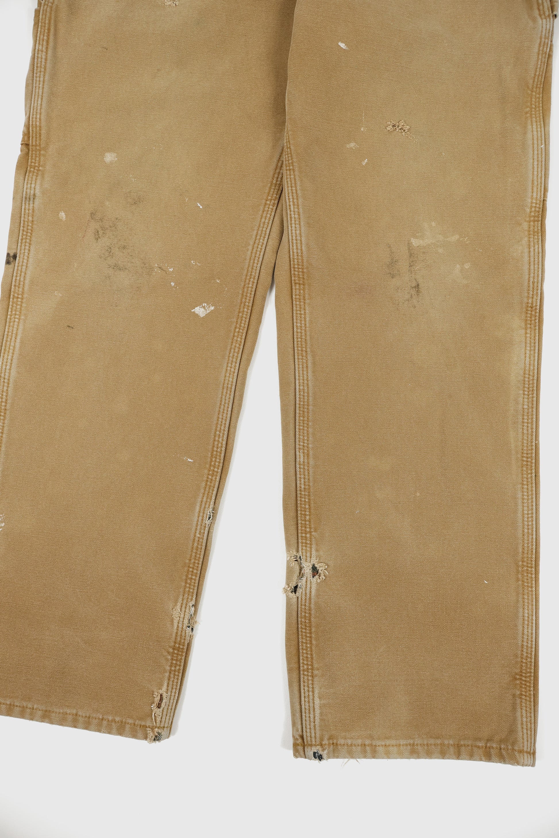 Vintage Carhartt Distressed Flannel Lined Pants Image 2