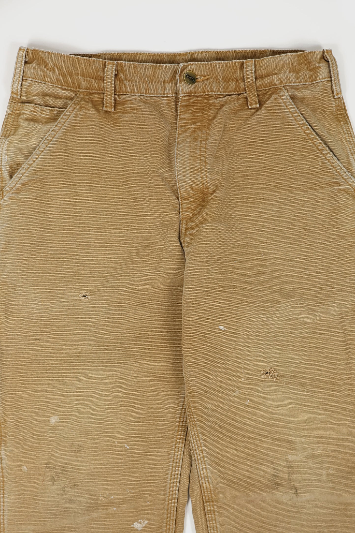 Vintage Carhartt Distressed Flannel Lined Pants Image 3