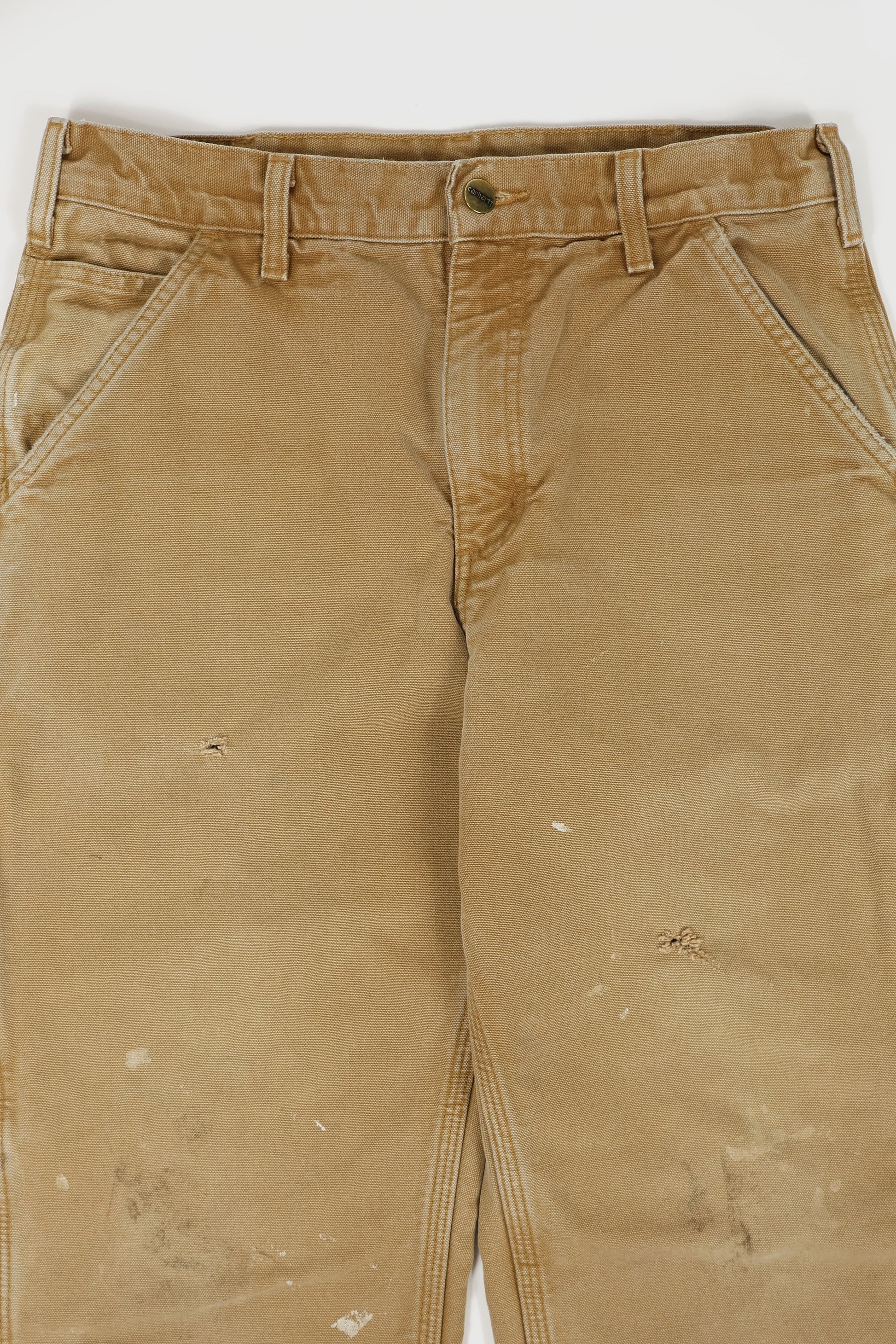 Vintage Carhartt Distressed Flannel Lined Pants Image 3