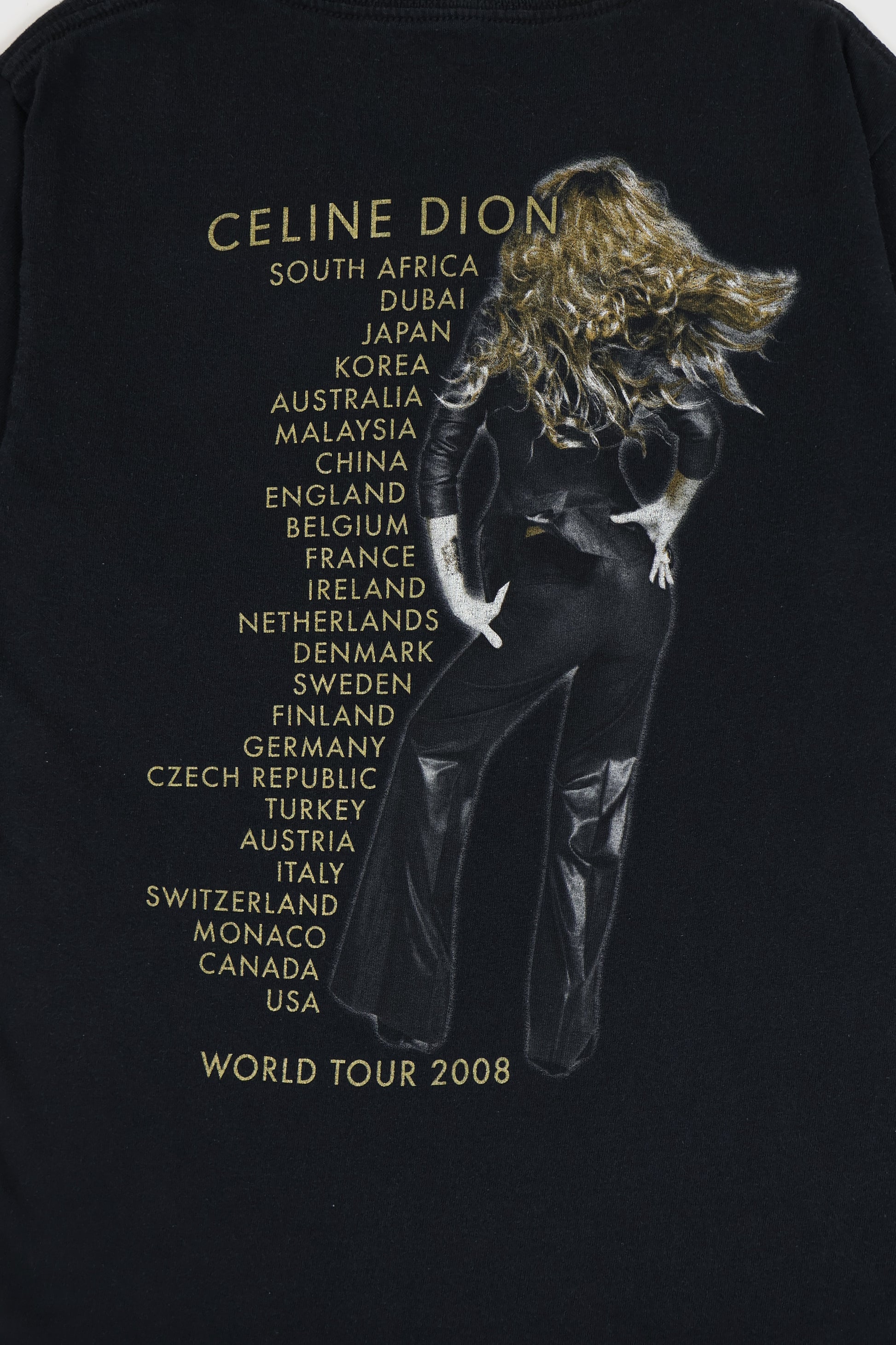 Vintage Celine Dion 2008 World Tour Tee Image 4
