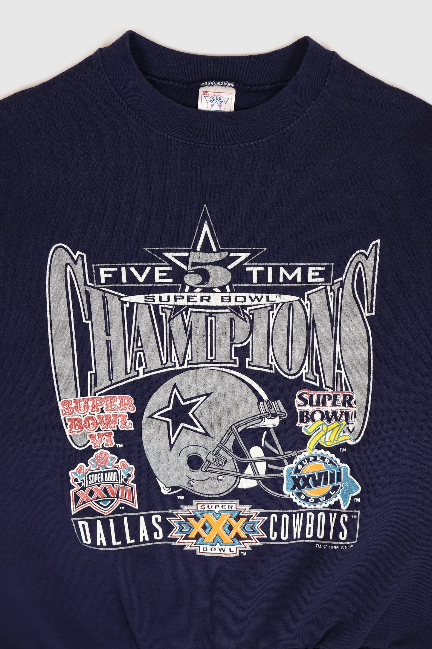 Vintage Dallas Cowboys 5 Time Super Bowl Champions Crewneck Image 1
