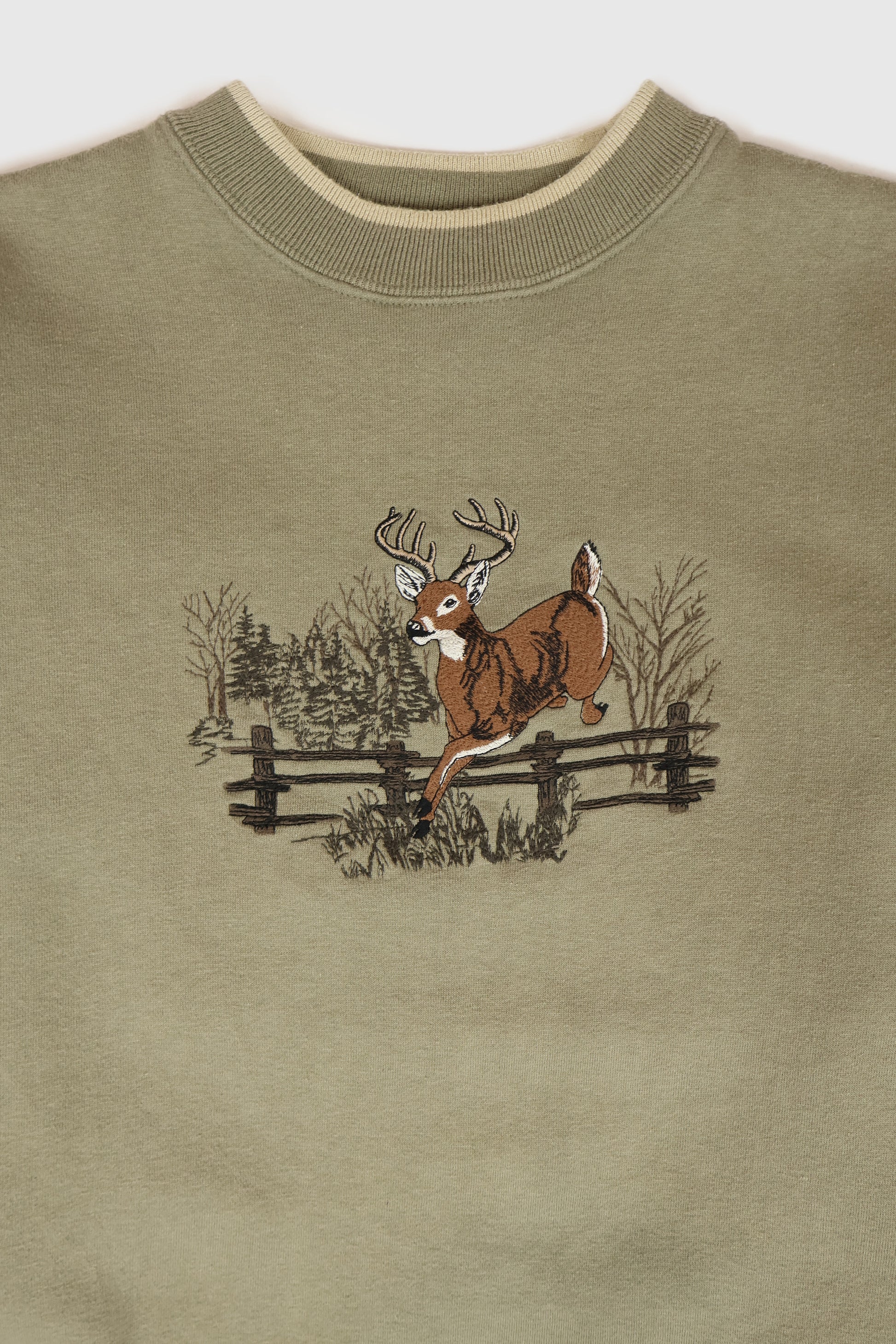Vintage Embroidered Buck Crewneck Image 1
