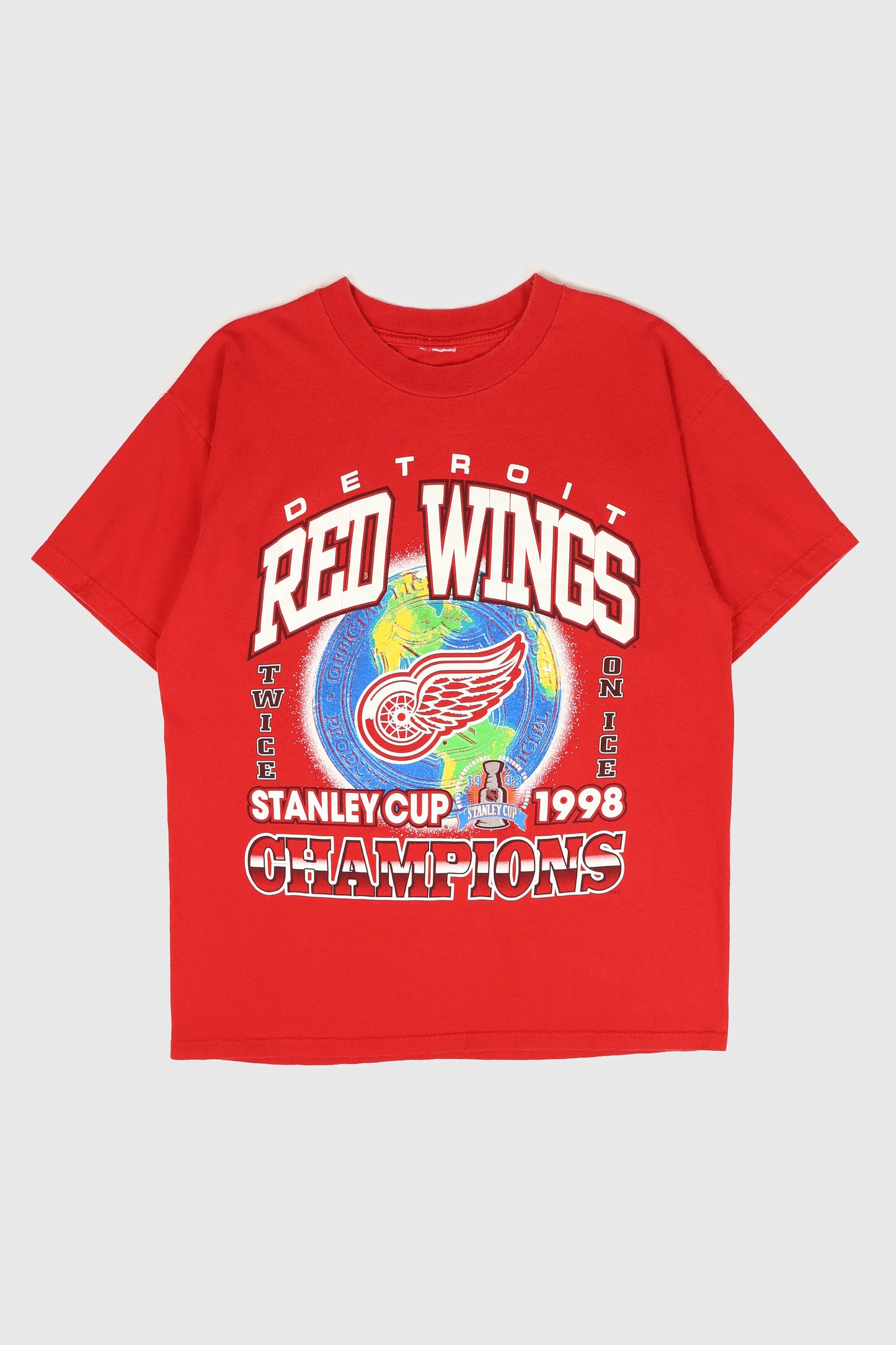 Vintage Detroit Red Wings 1998 Stanley Cup Champions Tee Image 0