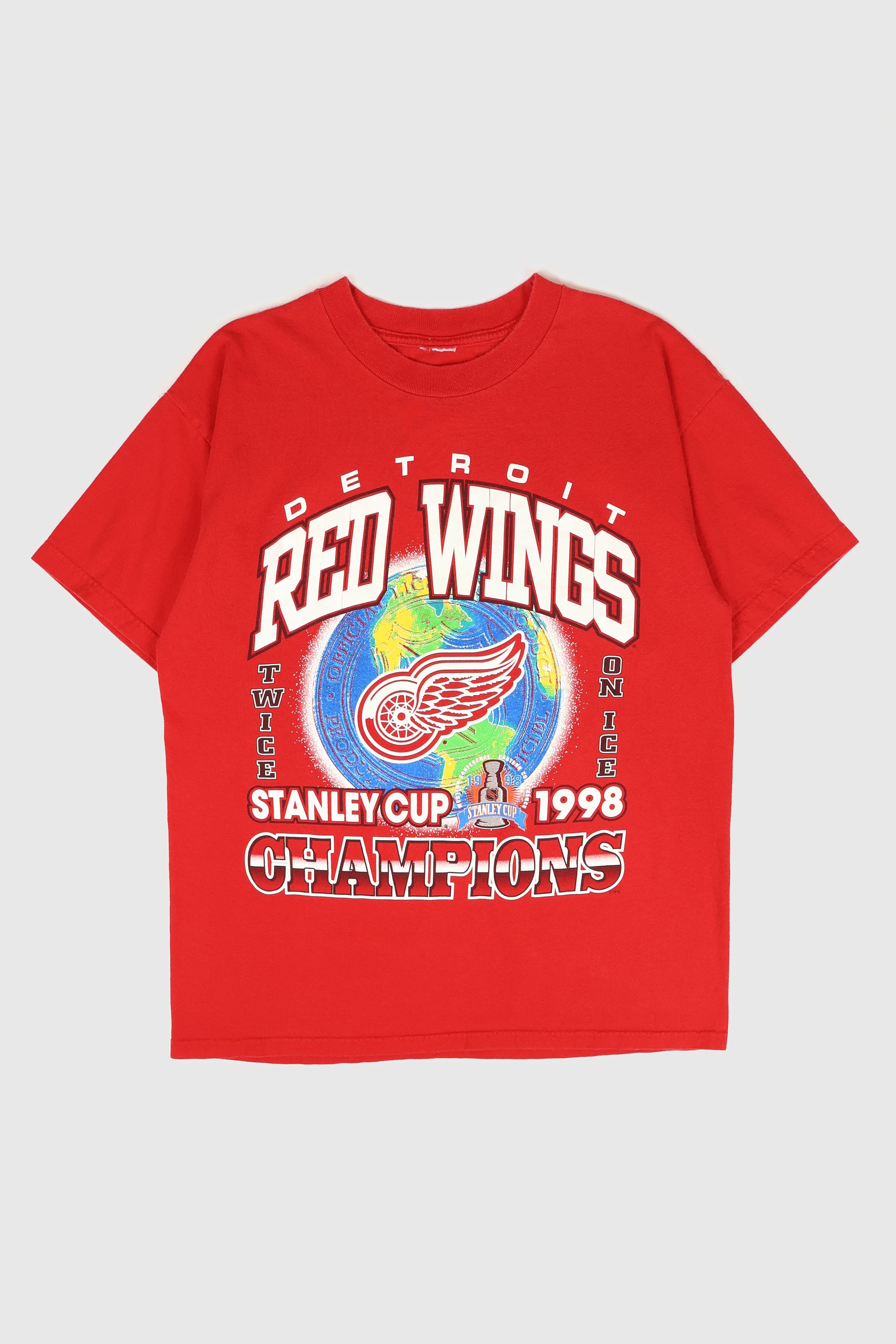 Vintage Detroit Red Wings 1998 Stanley Cup Champions Tee Image 0