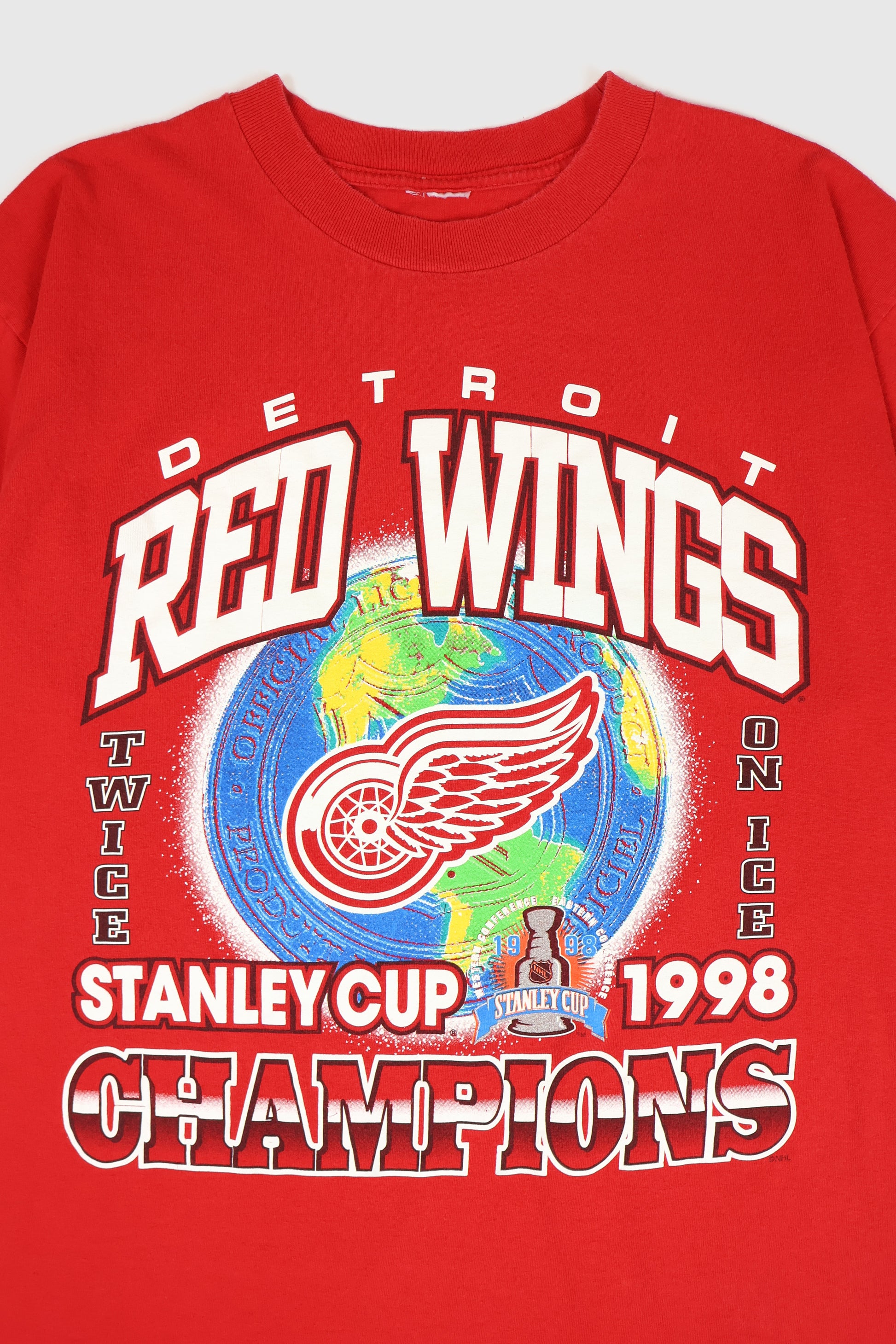 Vintage Detroit Red Wings 1998 Stanley Cup Champions Tee Image 1