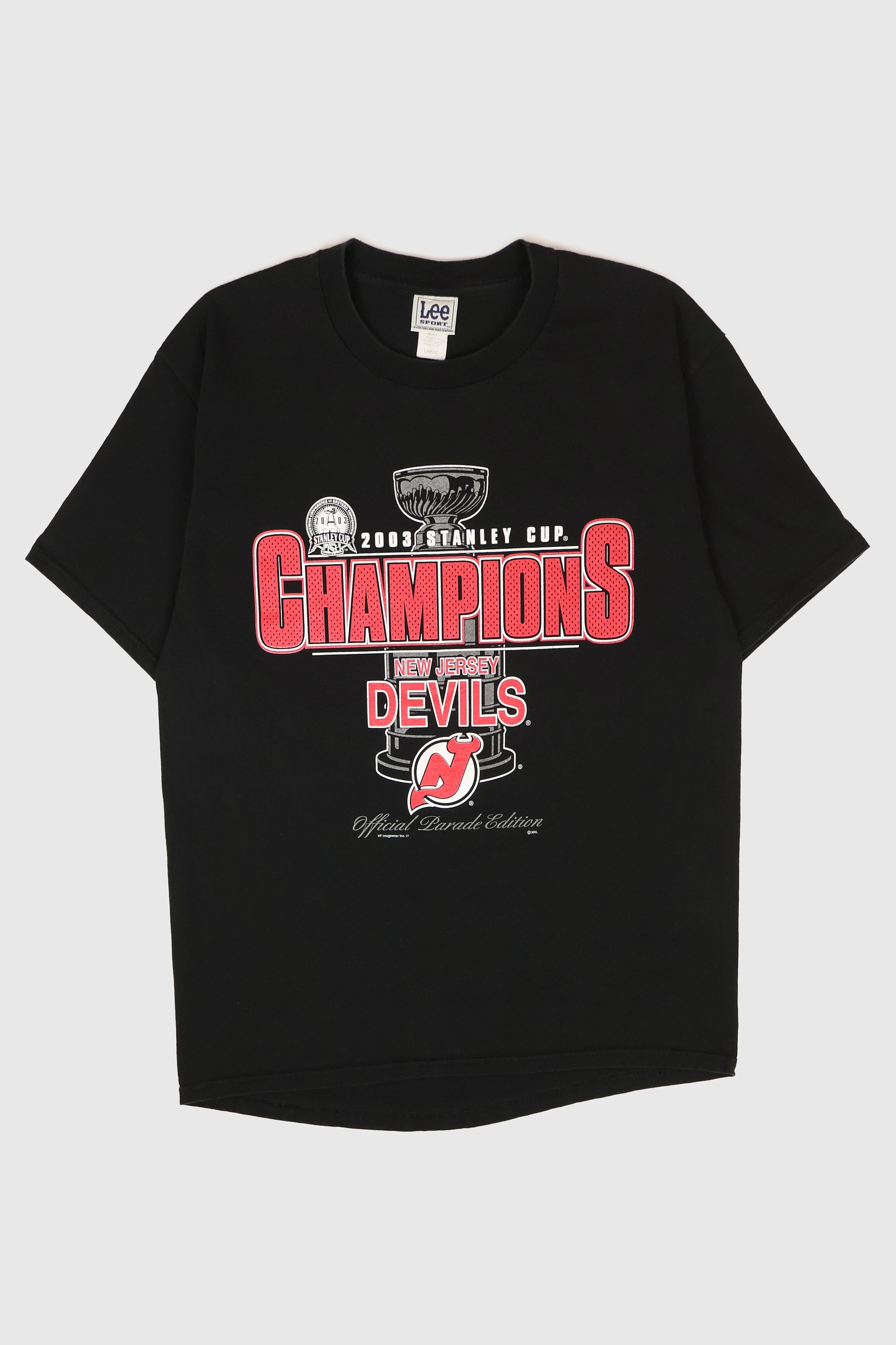 Vintage New Jersey Devils 2003 Stanley Cup Champions Tee Image 0