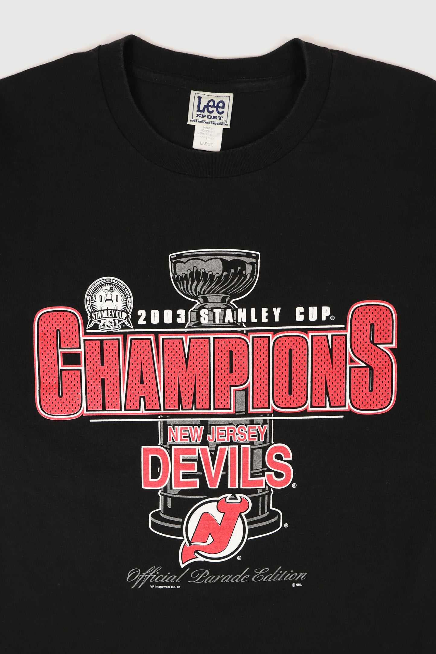 Vintage New Jersey Devils 2003 Stanley Cup Champions Tee Image 1