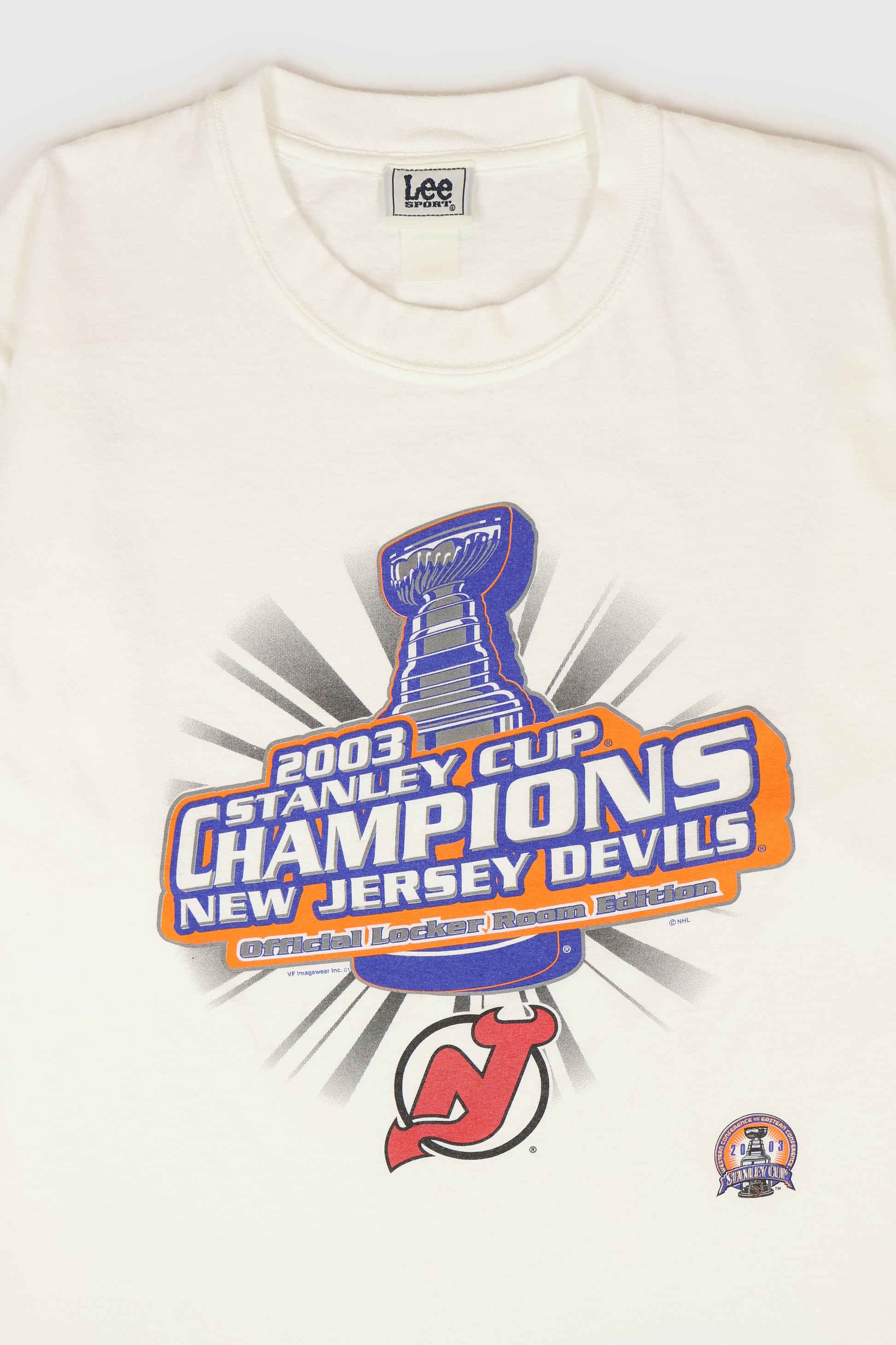 Vintage New Jersey Devils 2003 Stanley Cup Champions Tee Image 1