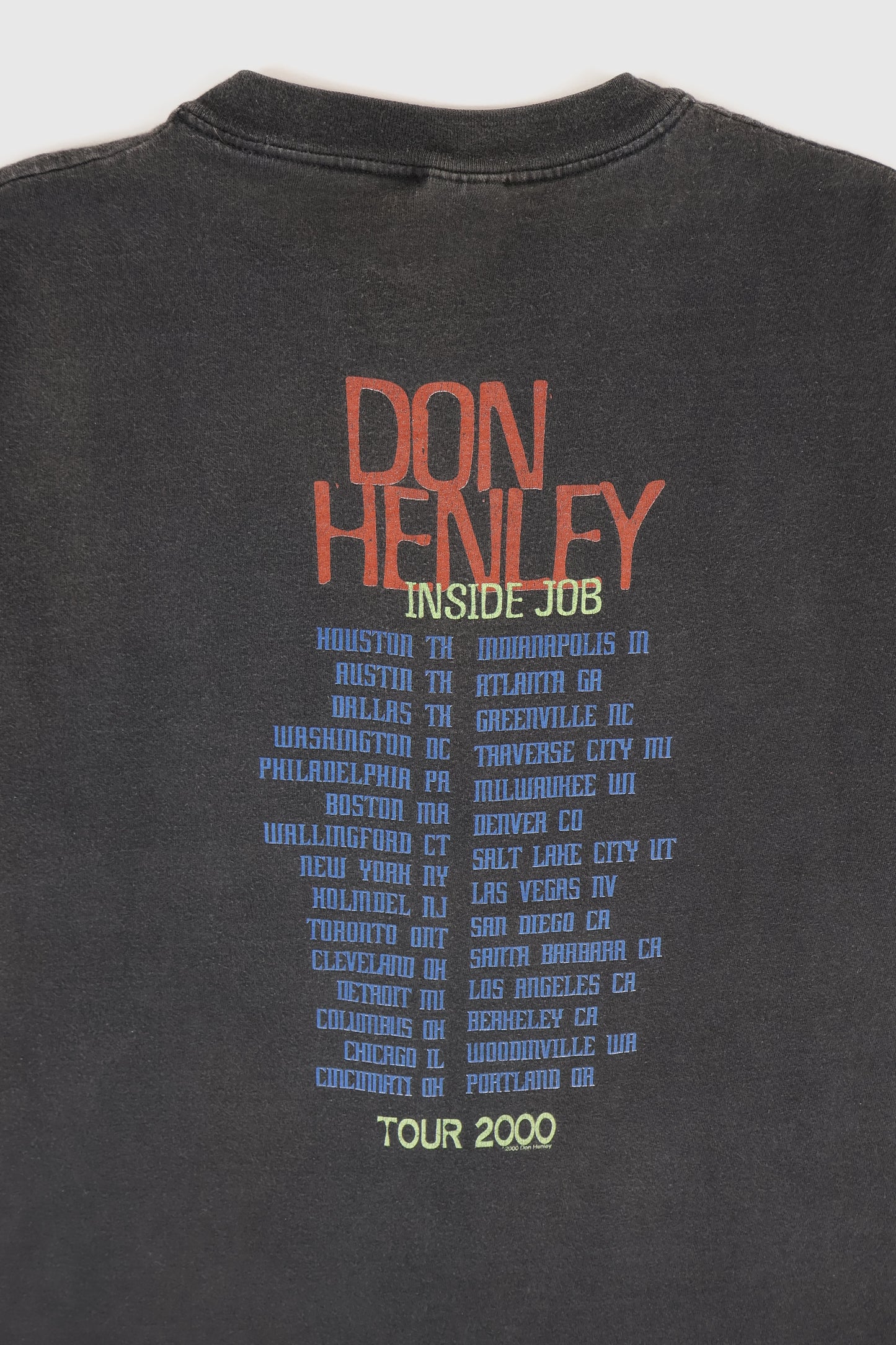 Vintage Don Henley Inside Job Tour 2000 Tee Image 4