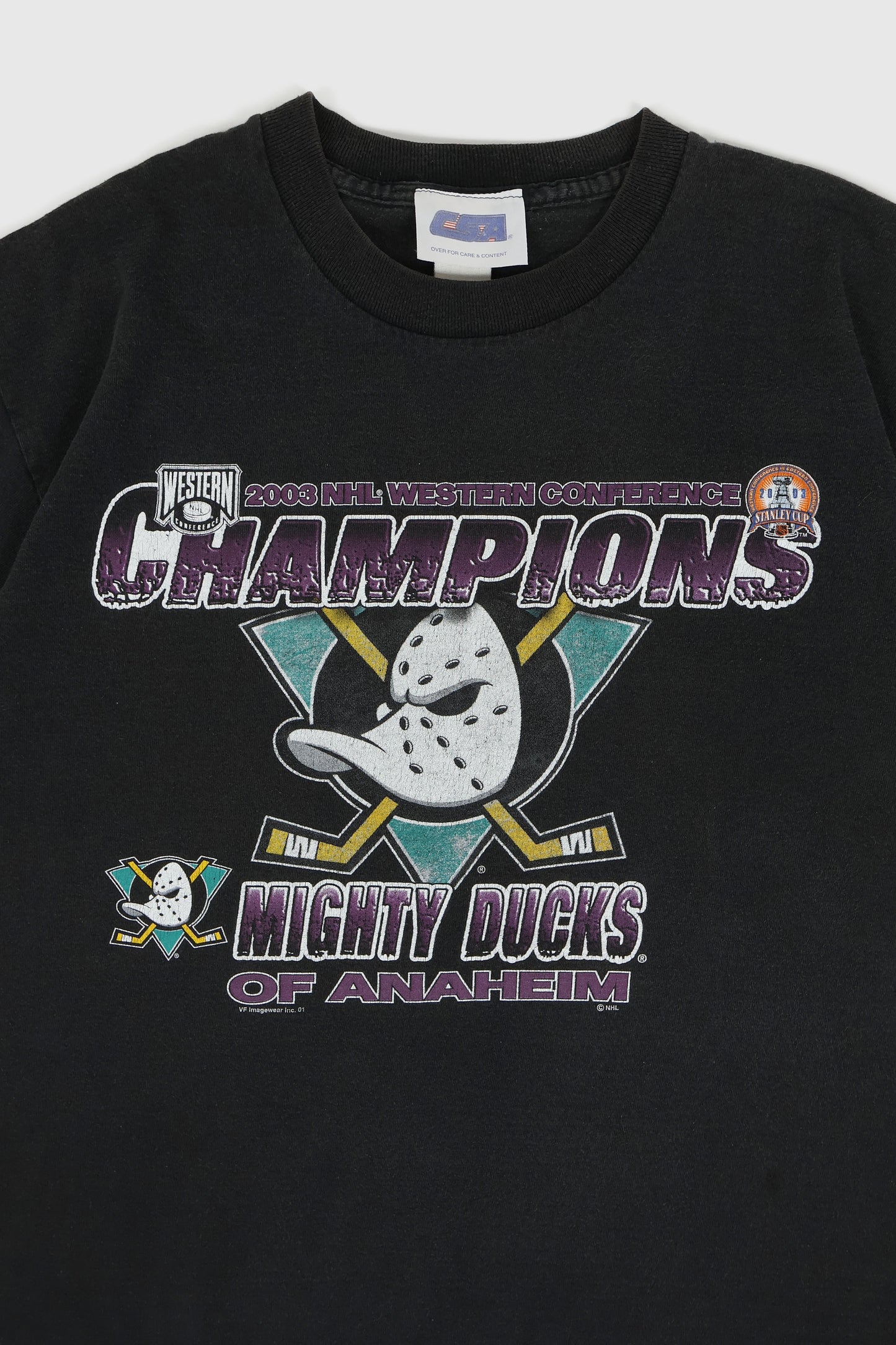 Vintage Mighty Ducks 2003 Western Confernece Champions Tee