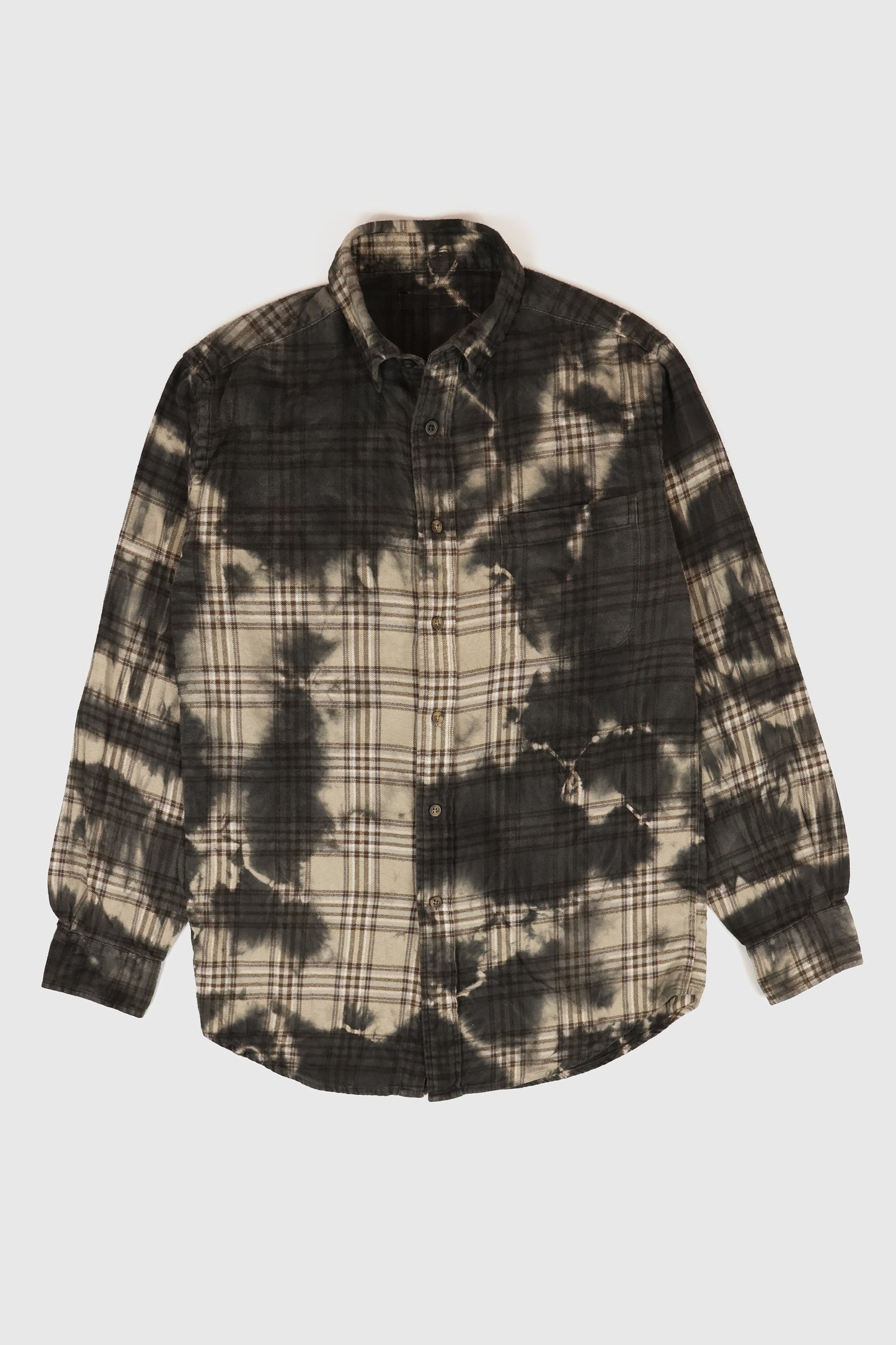 Vintage Dyed Plaid Flannel Button-Down Shirt Image 0