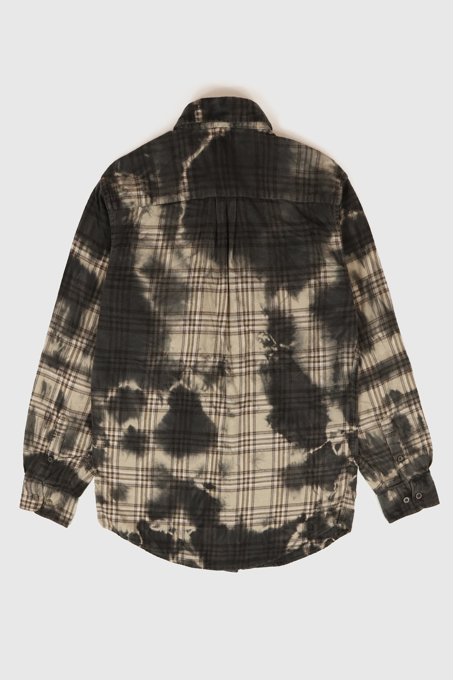 Vintage Dyed Plaid Flannel Button-Down Shirt Image 1