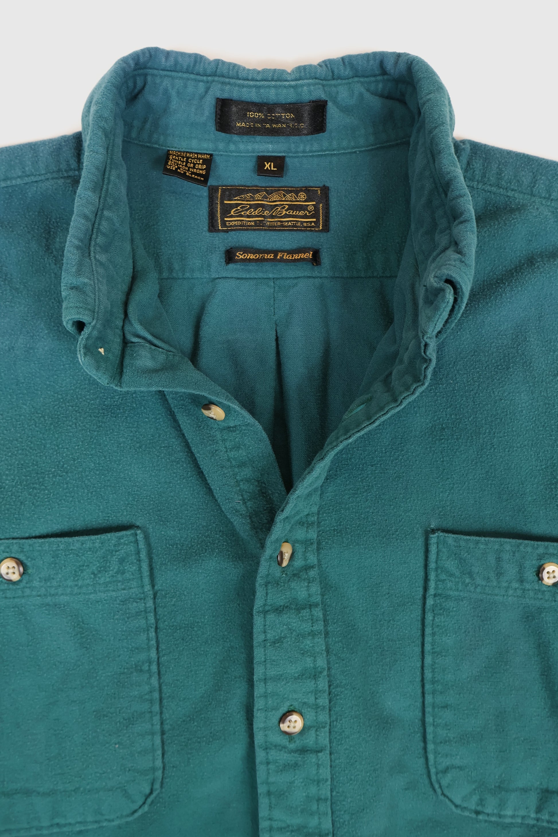 Vintage Eddie Bauer Flannel Button-Down Shirt Image 2