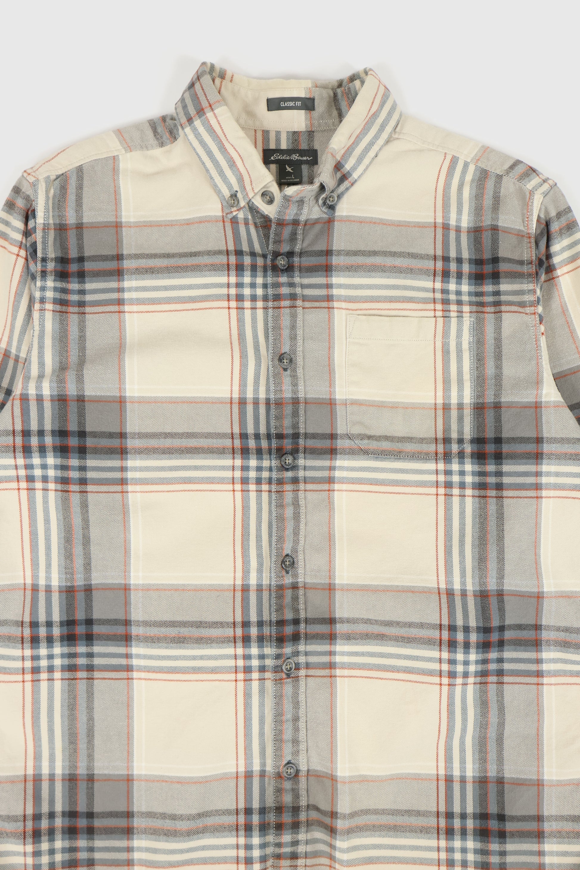 Vintage Eddie Bauer Plaid Button-Down Shirt Image 1