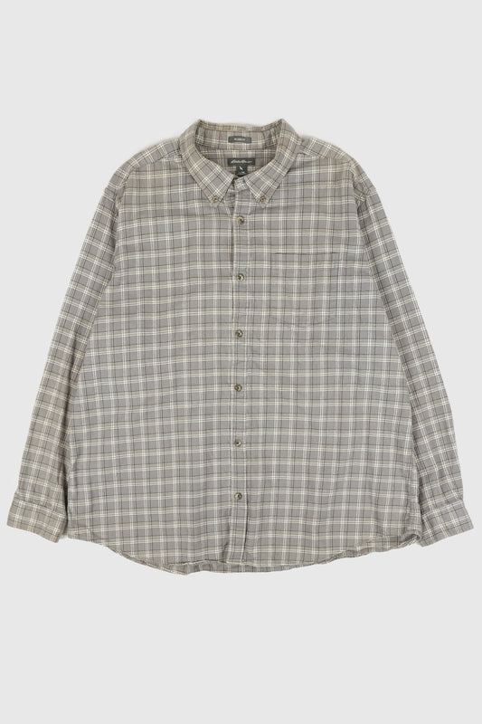 Vintage Eddie Bauer Plaid Flannel Button-Down Shirt Image 0