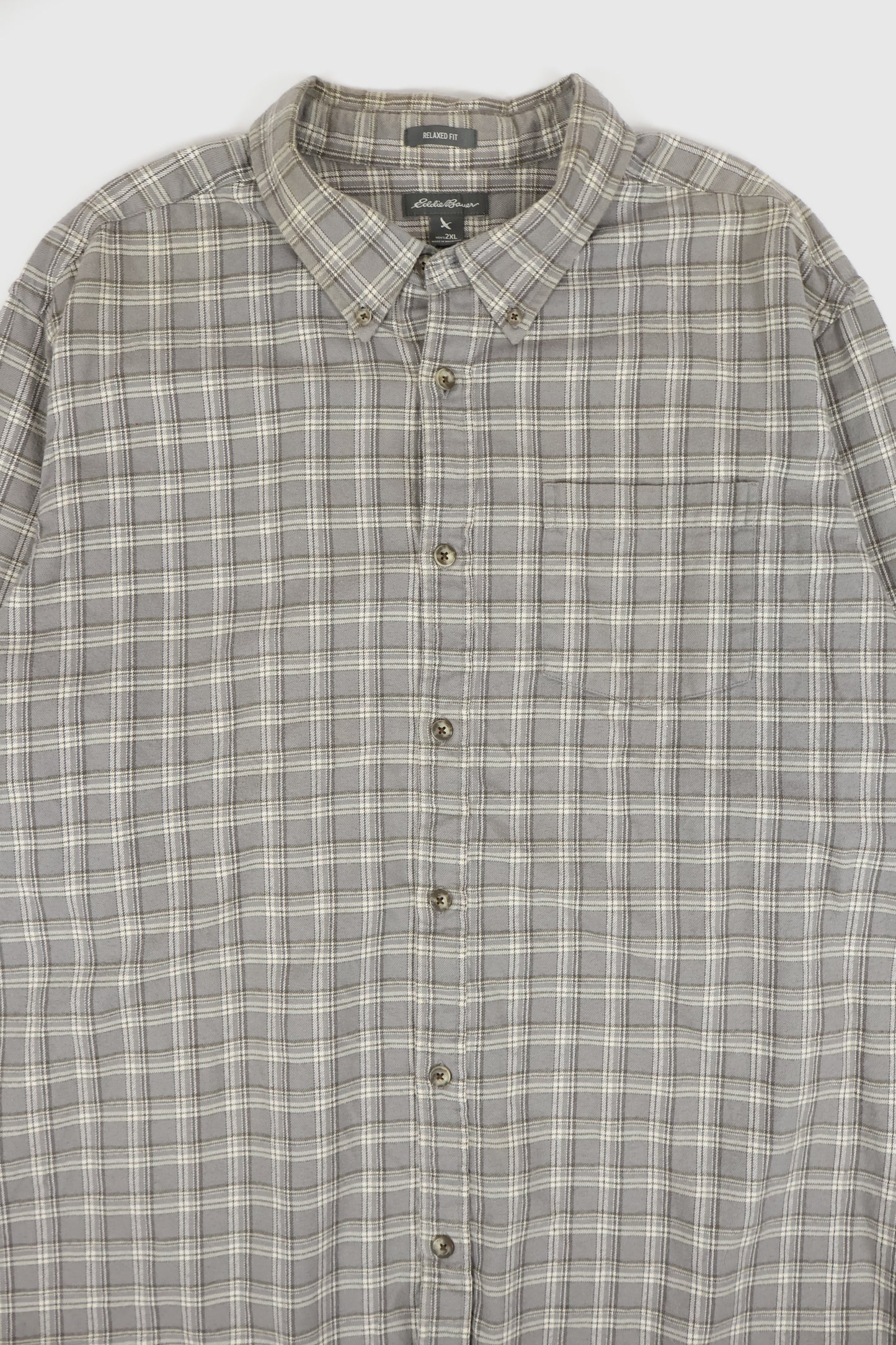 Vintage Eddie Bauer Plaid Flannel Button-Down Shirt Image 1