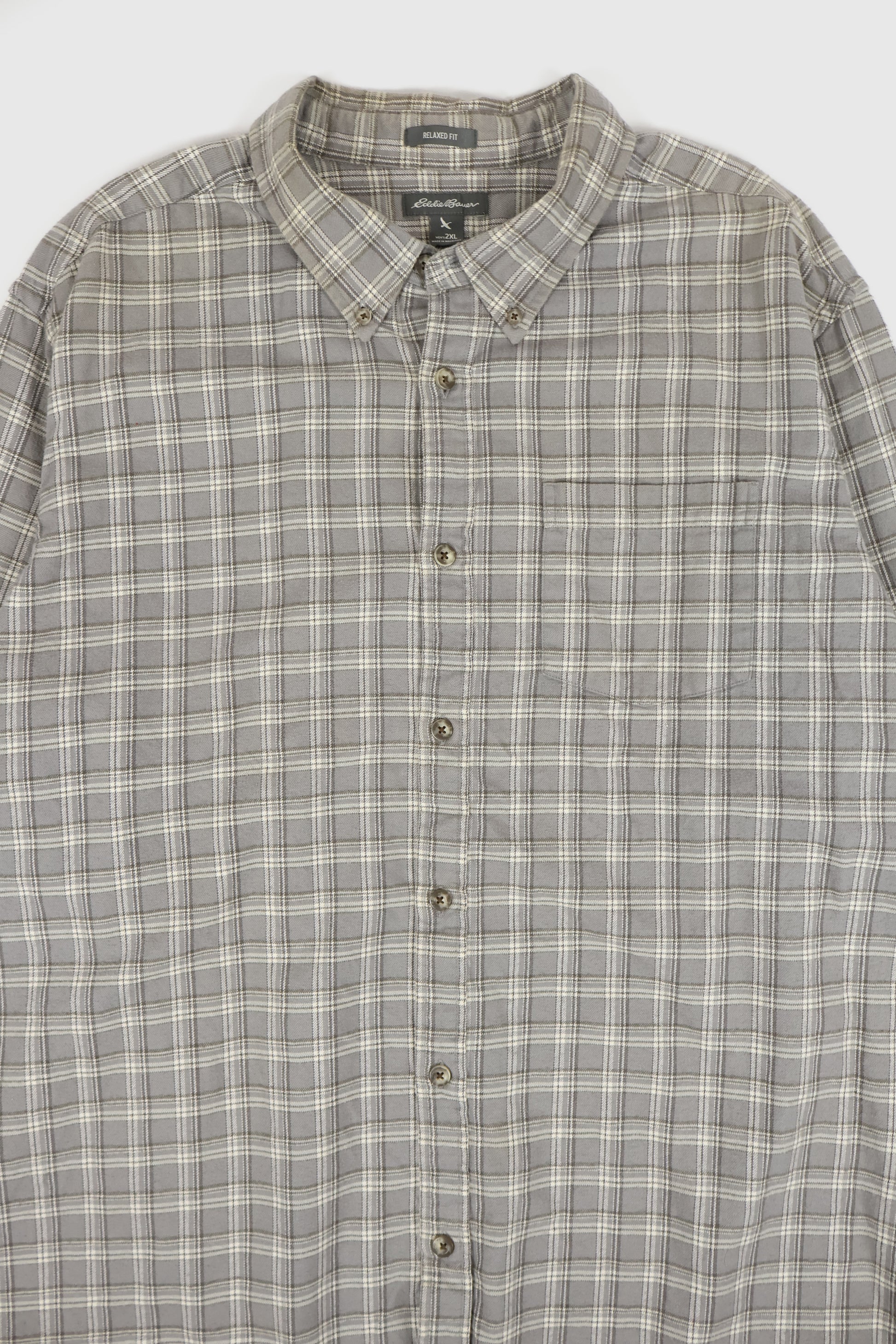 Vintage Eddie Bauer Plaid Flannel Button-Down Shirt Image 1