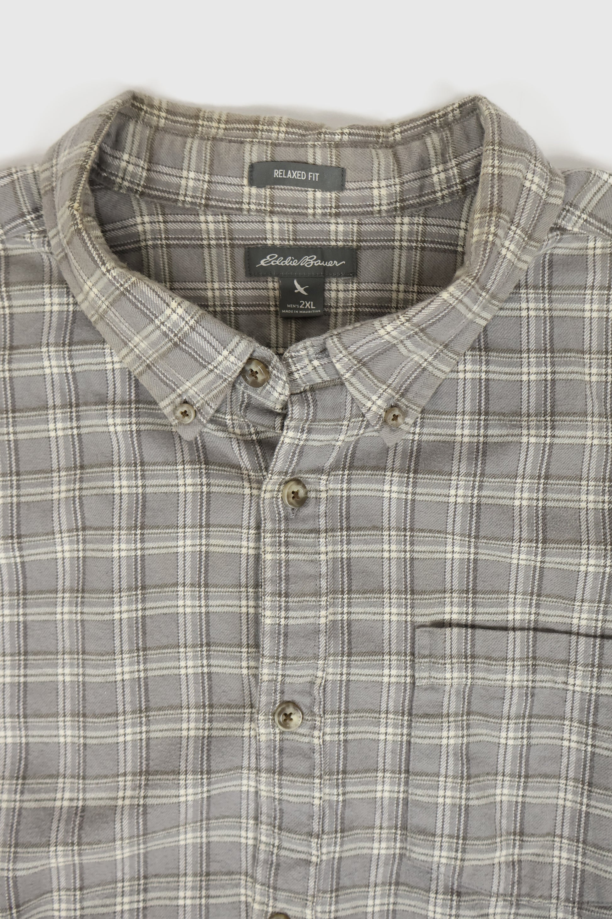 Vintage Eddie Bauer Plaid Flannel Button-Down Shirt Image 2
