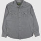 Vintage Eddie Bauer Grey Flannel Button-Down Shirt 01 Image 0
