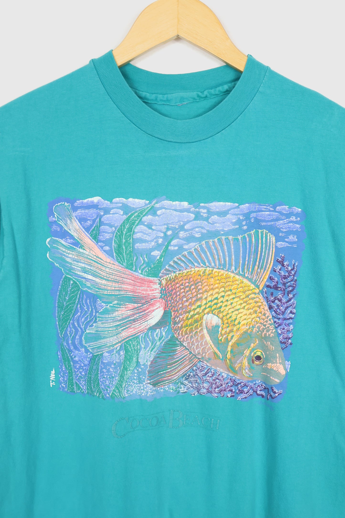 Vintage Cocoa Beach Fish  Tee