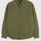 Vintage Green Elbow Patch Flannel Button-Down Shirt Image 0