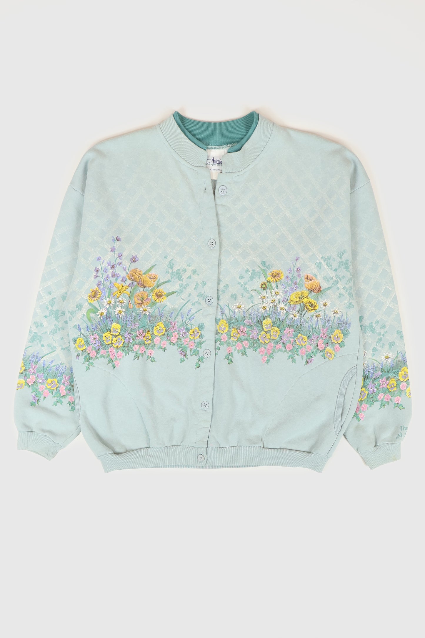 Vintage Flower Button-Down Crewneck Image 0