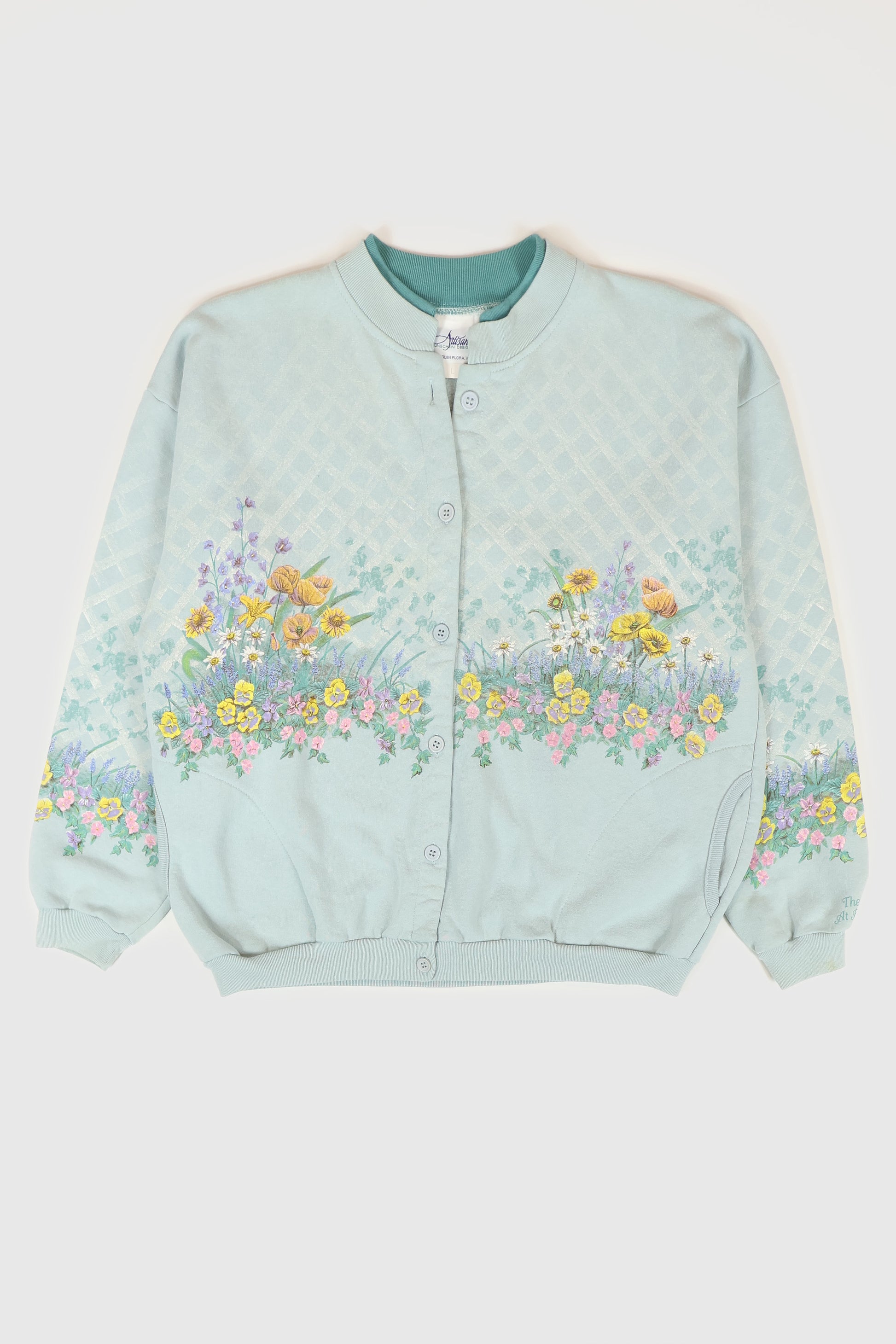 Vintage Flower Button-Down Crewneck Image 0
