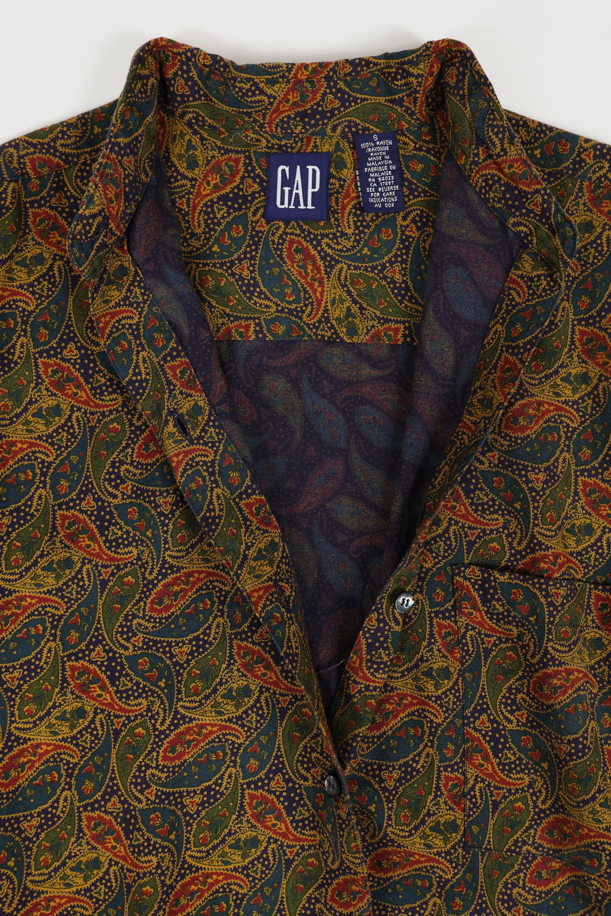Vintage Gap Paisley Button-Down Shirt Image 2