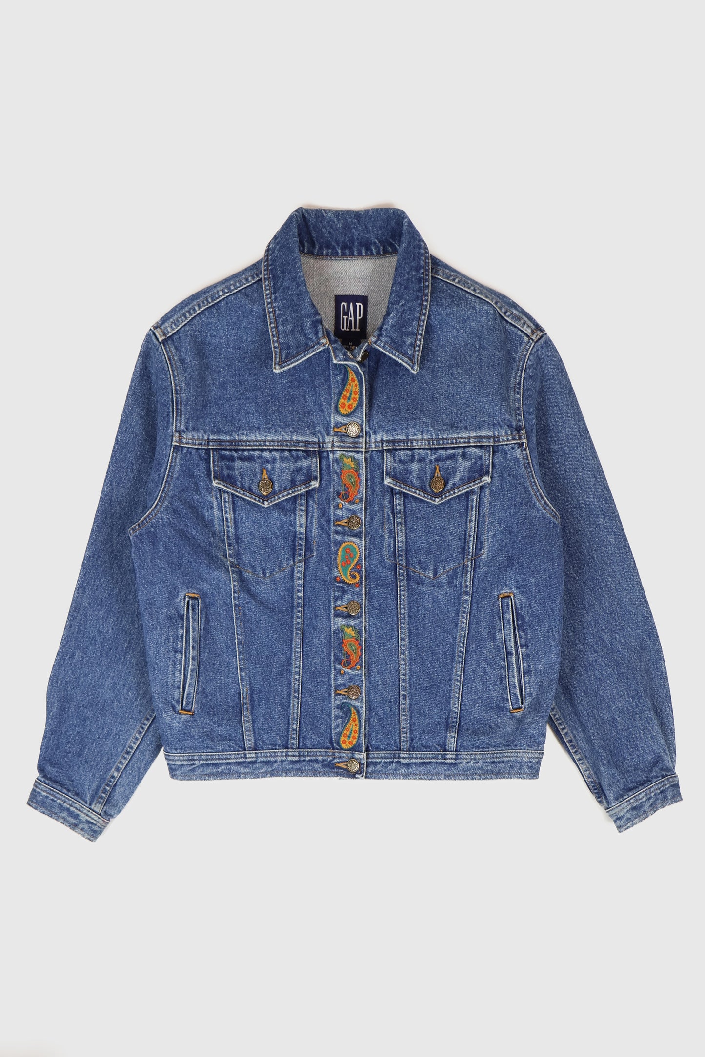 Vintage The Gap Embroidered Denim Jacket Image 0