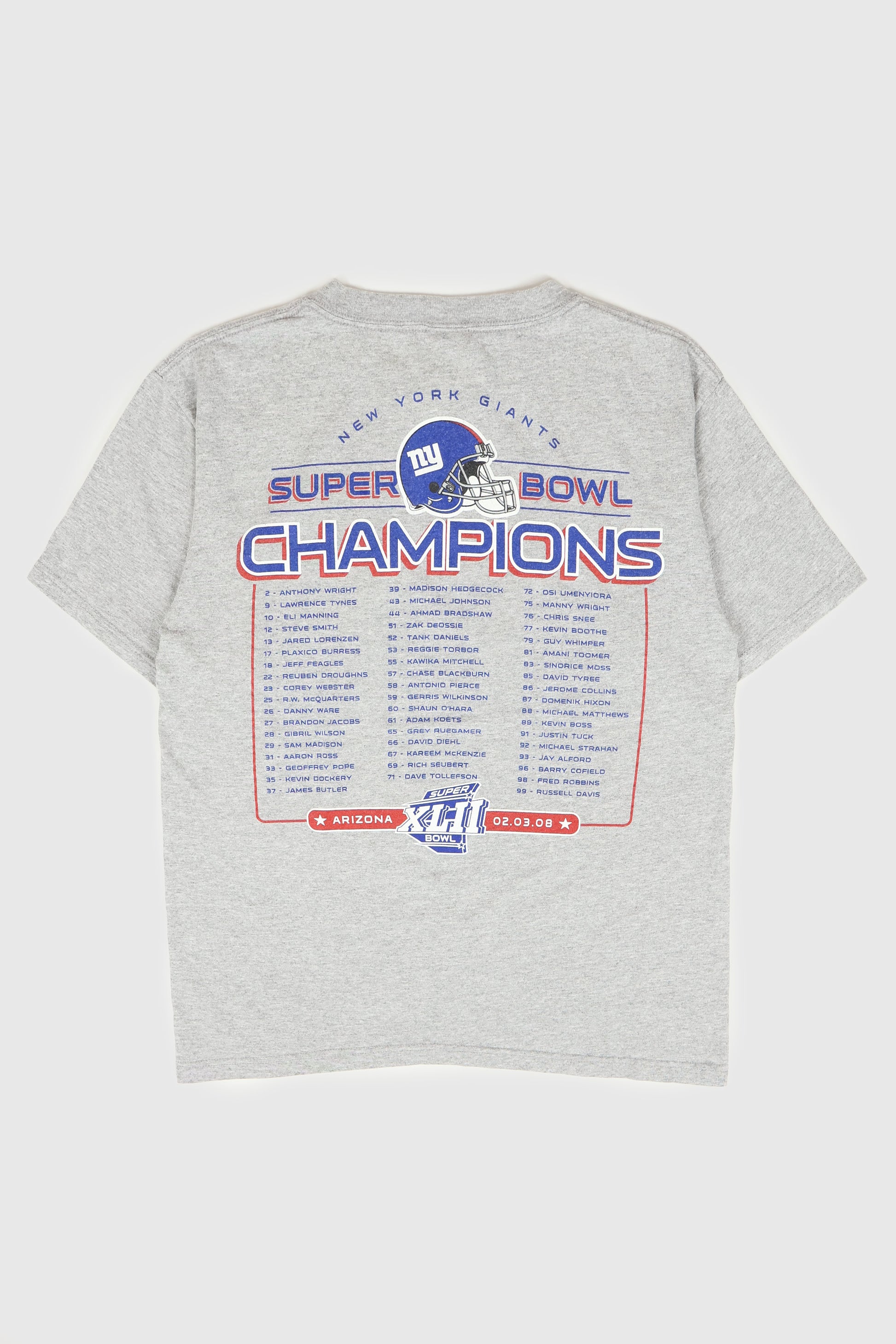 Vintage New York Giants Super Bowl XLII Champions Tee Image 1