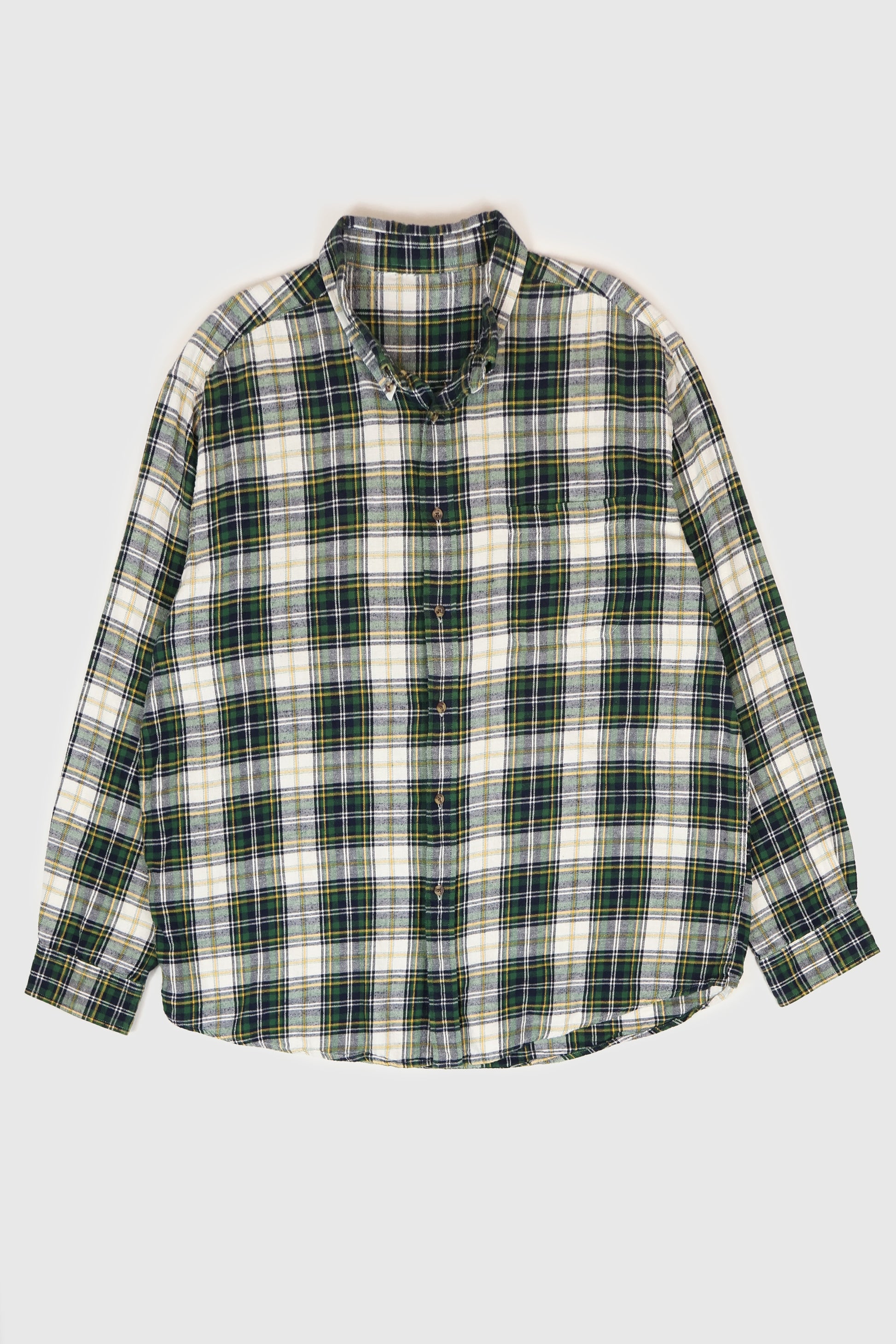 Vintage Plaid Flannel Button-Down Shirt Image 0