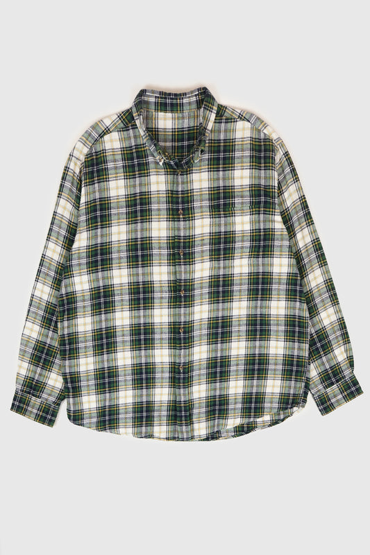 Vintage Plaid Flannel Button-Down Shirt Image 0