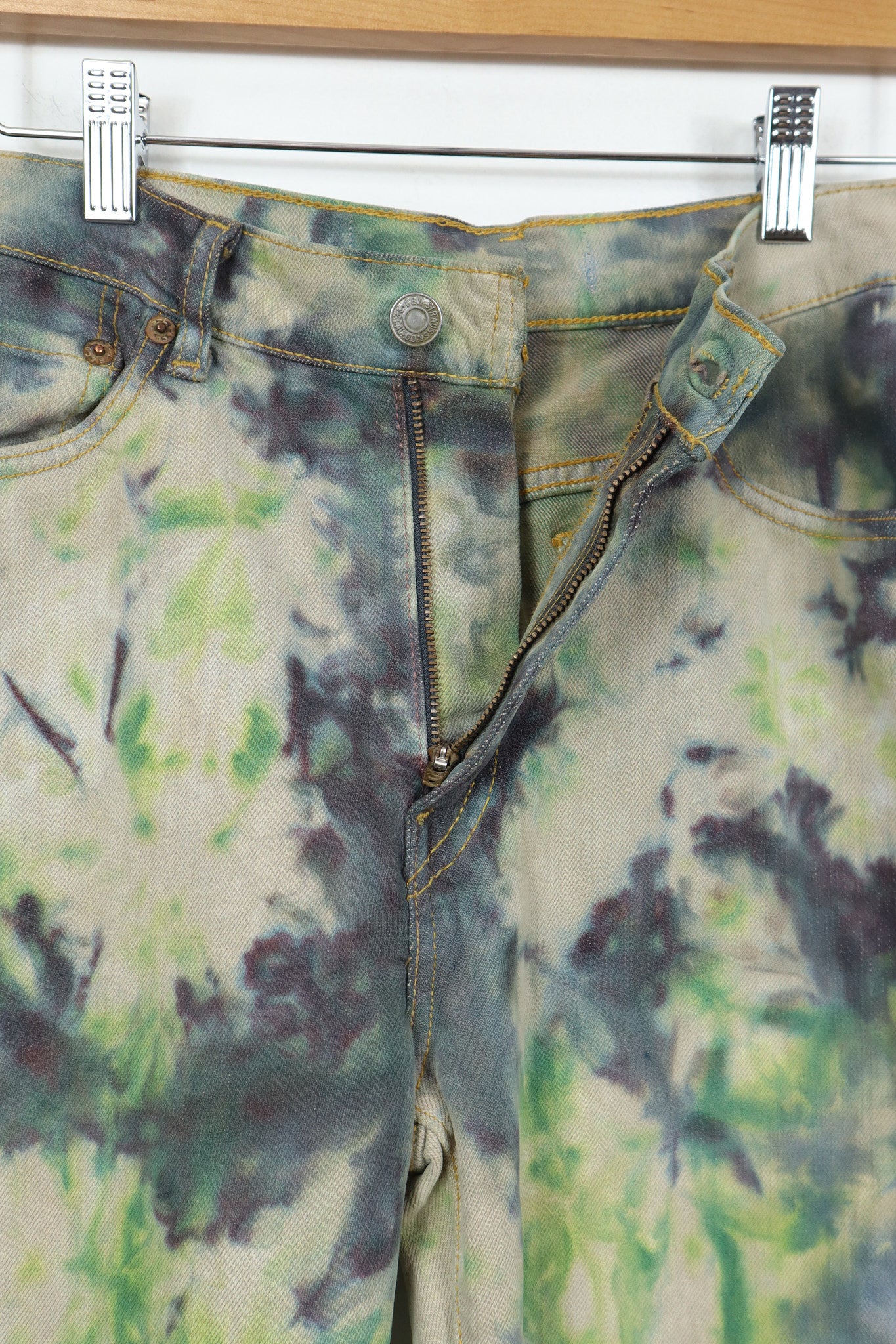 Reworked Camo Dyed Slim Fit Jeans