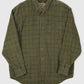 Vintage Green Plaid Heavyweight Button-Down Shirt