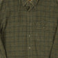 Vintage Green Plaid Heavyweight Button-Down Shirt