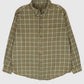 Vintage Green Flannel Button-Down Shirt