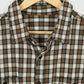 Vintage Green Plaid Button-Down Shirt